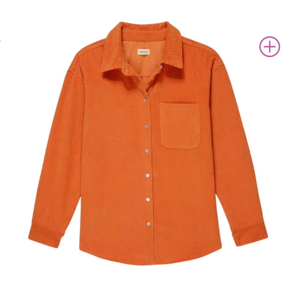 Donni Cord Button Down Persimmon